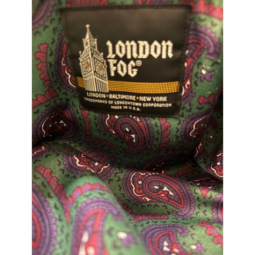 VTG 1970s London Fog SZ 2 Petit Maincoats Green Trench Coat Zip out liner Belt - Picture 8 of 8